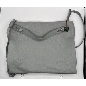 Skagen Denmark Gray Leather Crossbody (with two Handles) Handbag Purse